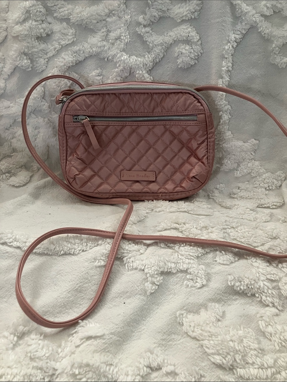 Vera Bradley Quilted Dusty Rose Crossbody Bag